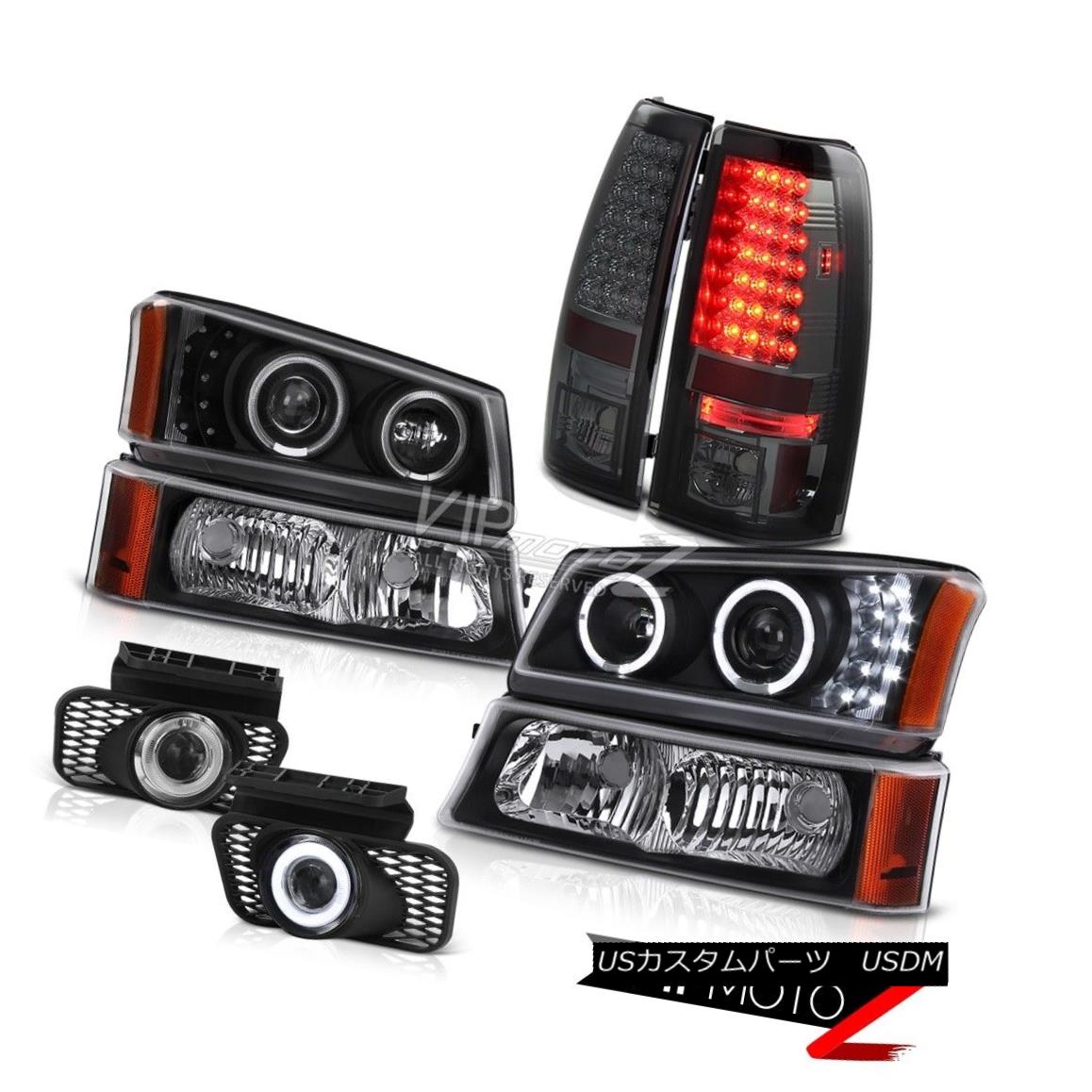 ヘッドライト LED Projector Headlight Crystal Bumper Smoke Tail Light Foglight 03-06 Silverado LEDプロジェクターヘッドライトクリスタルバンパー煙テールライトフォグライト03-06シルバラード 【並行輸入品】
