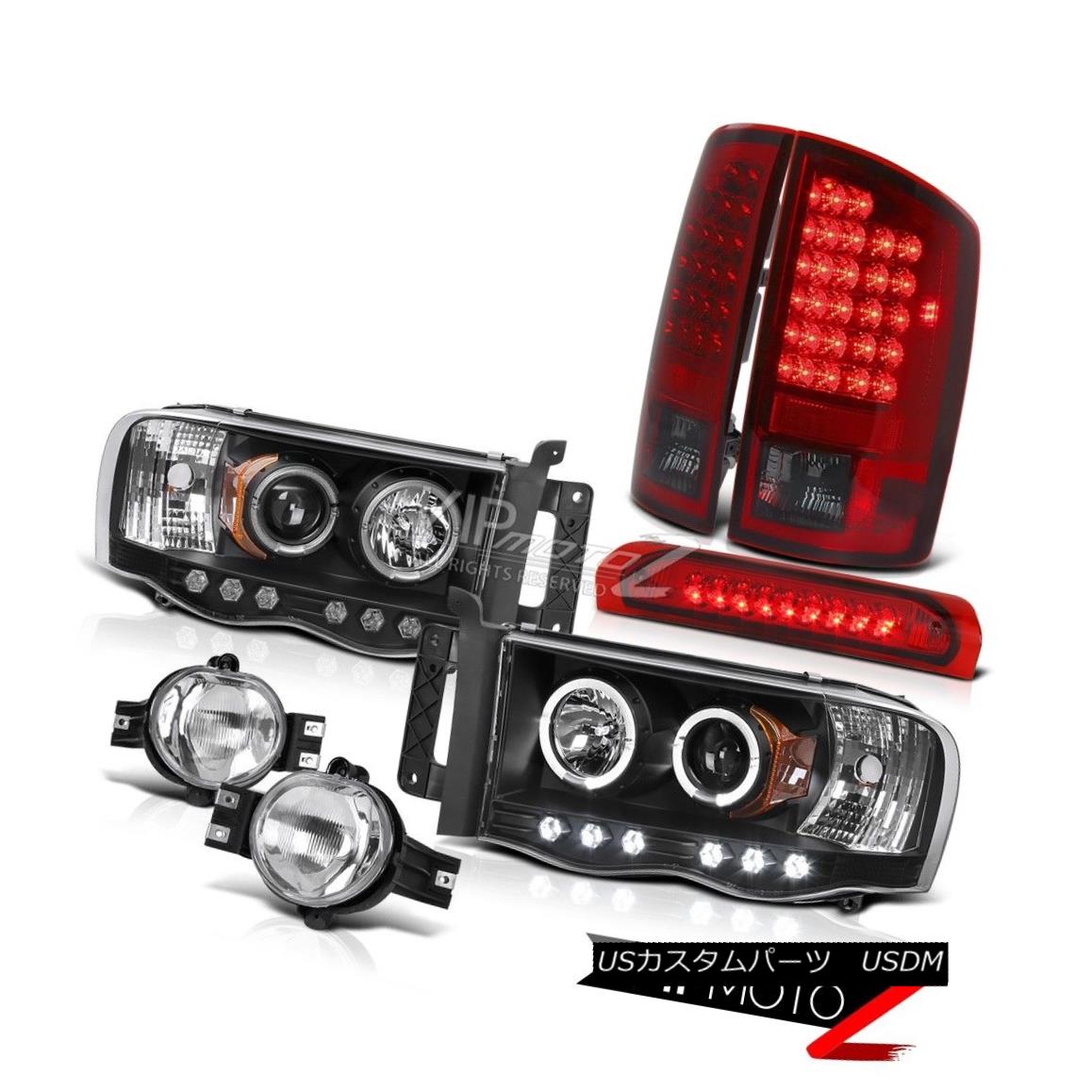 ヘッドライト 02-05 Dodge Ram Black HaLo ProjectOr Headlight+3rd Brake+Tail Lamp+Fog Light 02-05ダッジラムブラックハロープロジェクトヘッドライト+第3ブレーキ+テールランプ+フォグライト 【並行輸入品】 69,333円