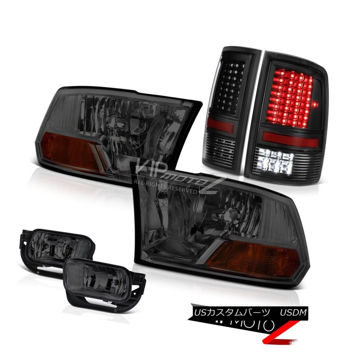 ヘッドライト 2009-2017 Ram 1500 6.7L Matte Black Tail Lights Foglights Headlamps \