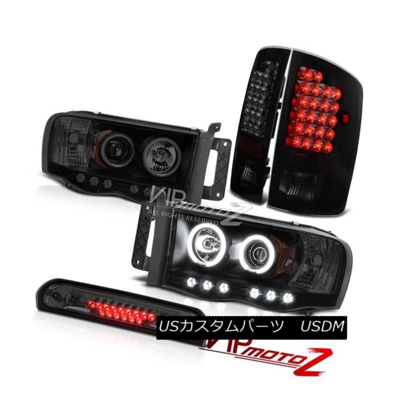 ヘッドライト CCFL Smoke Black Headlamps L.E.D Rear Taillights 3rd Brake LED 2002-2005 Ram SLT CCFLスモークブラックヘッドランプL.E.Dリヤテイルライト第3ブレーキLED 2002-2005 Ram SLT 【並行輸入品】