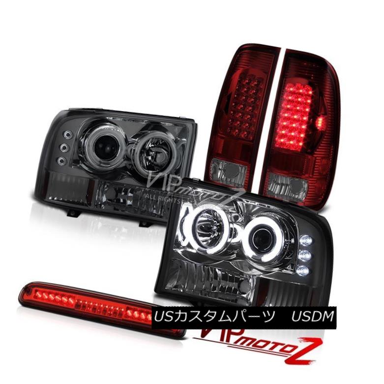 ヘッドライト 99-04 Ford F350 CCFL Projector Headlights Dark Red LED Tail Light Third Brake 99-04 Ford F350 CCFLプロジェクターヘッドライトダークレッドLEDテールライト第3ブレーキ 【並行輸入品】
