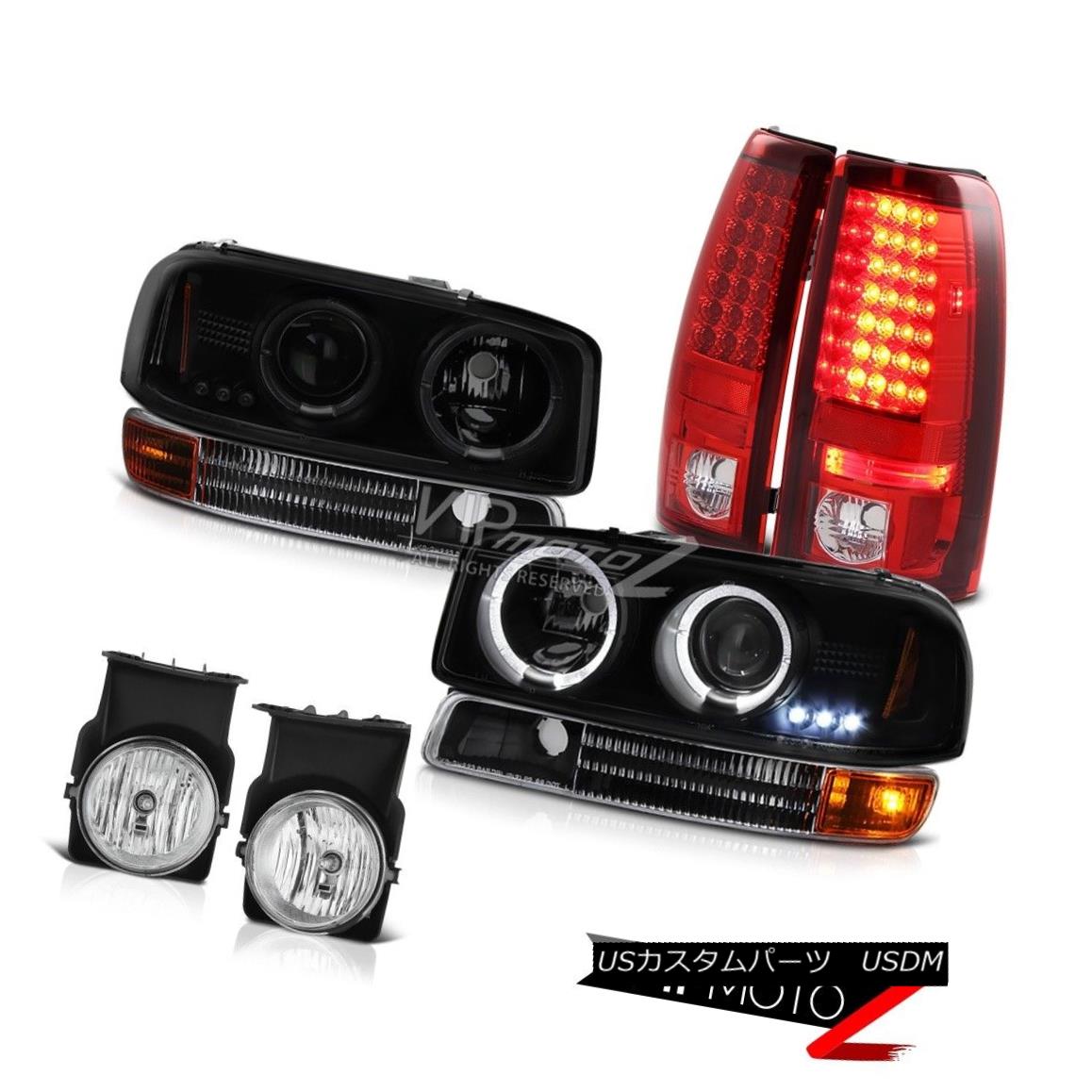 ヘッドライト Dual Halo Headlight Parking Red Brake LED Tail Lamp 2003 Sierra DuraMax 6.6L Fog デュアルHaloヘッドライトパーキングレッドブレーキLEDテールランプ2003 Sierra DuraMax 6.6L Fog 【並行輸入品】