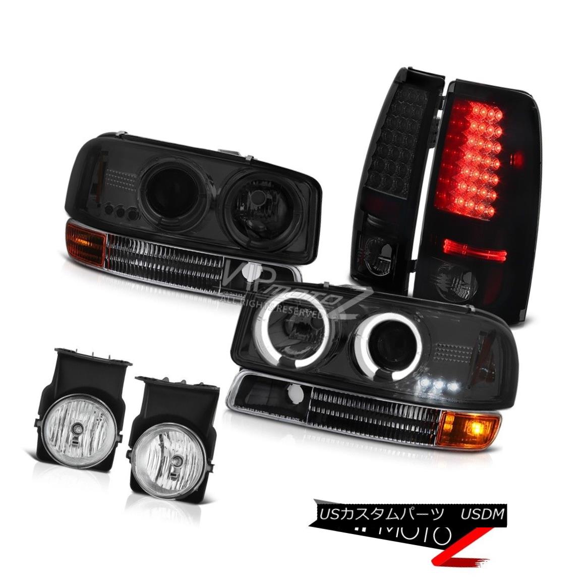 ヘッドライト Halo Smoke Headlight Black Bumper Signal LED Tail Light Foglamp 2003 Sierra 1500 Halo SmokeヘッドライトブラックバンパーシグナルLEDテールライトFoglamp 2003 Sierra 1500 【並行輸入品】