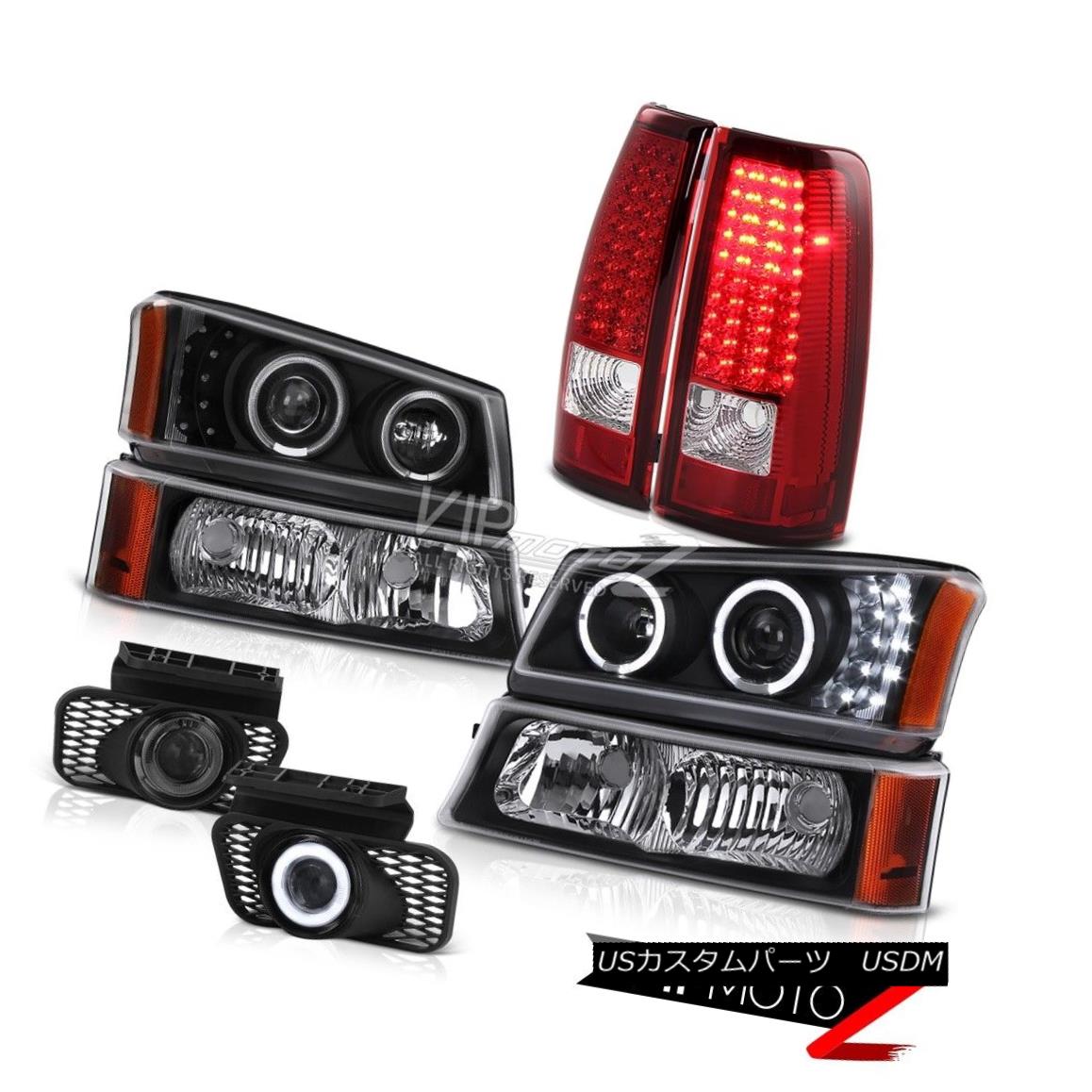 ヘッドライト Halo LED Projector Headlight Parking Taillight Smoke Foglamp 2003-2006 Silverado ハローLEDプロジェクターヘッドライトパーキングテイルライトスモークフォグライト2003-2006シルバラード 【並行輸入品】