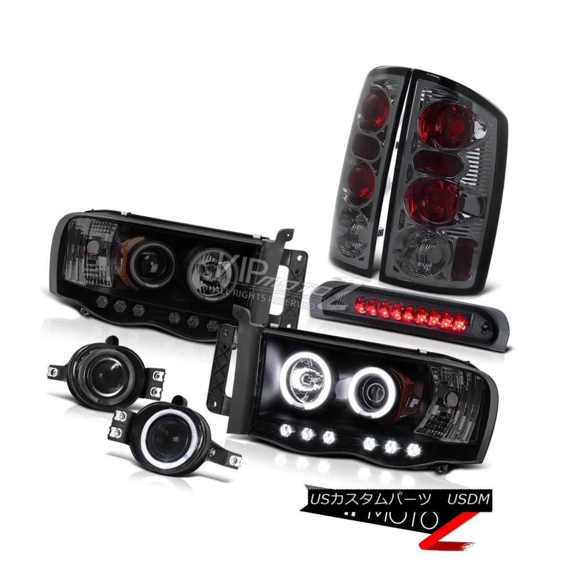 ヘッドライト 2002-2005 Ram Magnum V8 WS Tinted CCFL Angel Eye Headlight Smoke Rear Tail Light 2002-2005 Ram Magnum V8 WSのCCFLエンジェルアイヘッドライトスモークリアテールライト 【並行輸入品】