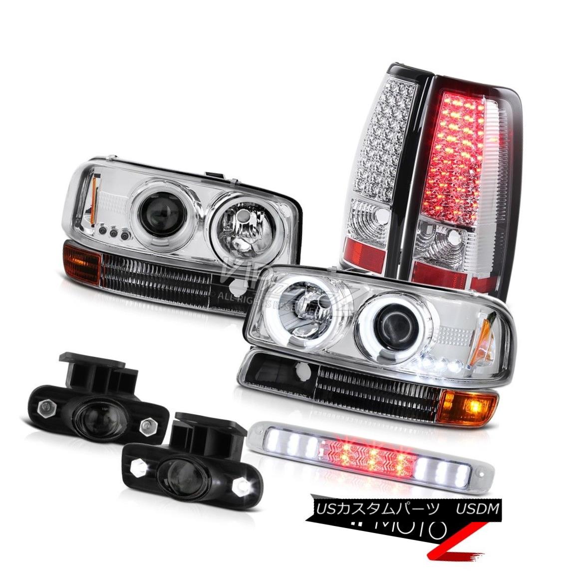 ヘッドライト 99 00 01 02 Sierra 2500 3500 CCFL Halo Headlights SMD Rear Tail Lights Foglamps 99 00 01 02 Sierra 2500 3500 CCFL HaloヘッドライトSMDリアテールライトフォグランプ 【並行輸入品】