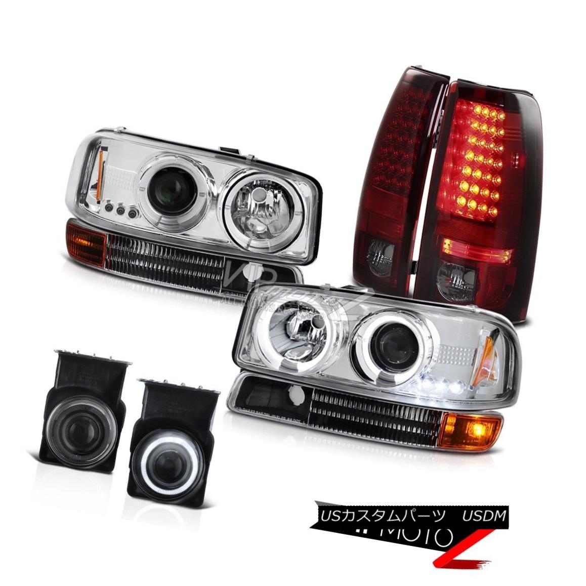 ヘッドライト 2004-2006 Sierra Vortec Max Twin Halo Headlamp Matte Black Tail Light Bumper Fog 2004-2006 Sierra Vortecマックスツインハローヘッドランプマットブラックテールライトバンパーフォグ 【並行輸入品】