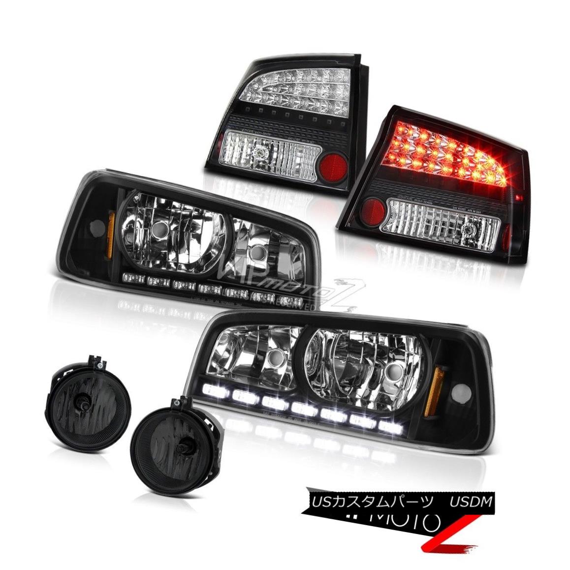 ヘッドライト 2009 2010 Charger 2.7L Black Halo LED Headlight Bright Tail Light Bumper Foglamp 2009 2010充電器2.7LブラックハローLEDヘッドライトブライトテールライトバンパーフォグランプ 【並行輸入品】