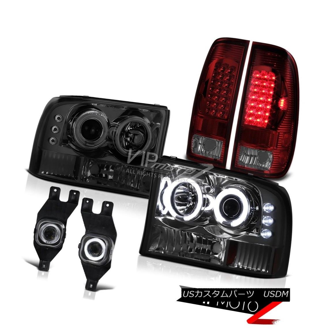 ヘッドライト Ford F250 SD 99-2004 Smoke CCFL HaLo Projector Headlight+LED Tail Lamp+Fog Light フォードF250 SD 99-2004煙CCFLハロープロジェクターヘッドライト+ LEDテールランプ+フォグライト 【並行輸入品】