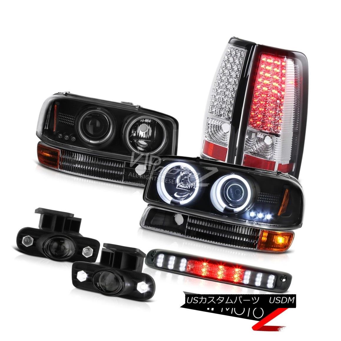 ヘッドライト 99-02 Sierra SL Black Angel Eye Projector Headlights Brake Taillights Smoke Fog 99-02シエラSLブラックエンジェルアイプロジェクターヘッドライトブレーキテールライトスモークフォグ 【並行輸入品】