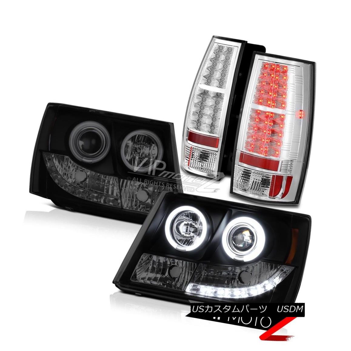 ヘッドライト 07-14 Chevy Tahoe LT LTZ LED Taillamps Chrome Brightest CCFL Halo Ring Headlight 07-14 Chevy Tahoe LT LTZ LEDタイルランプChrome Brightest CCFL Halo Ringヘッドライト 【並行輸入品】