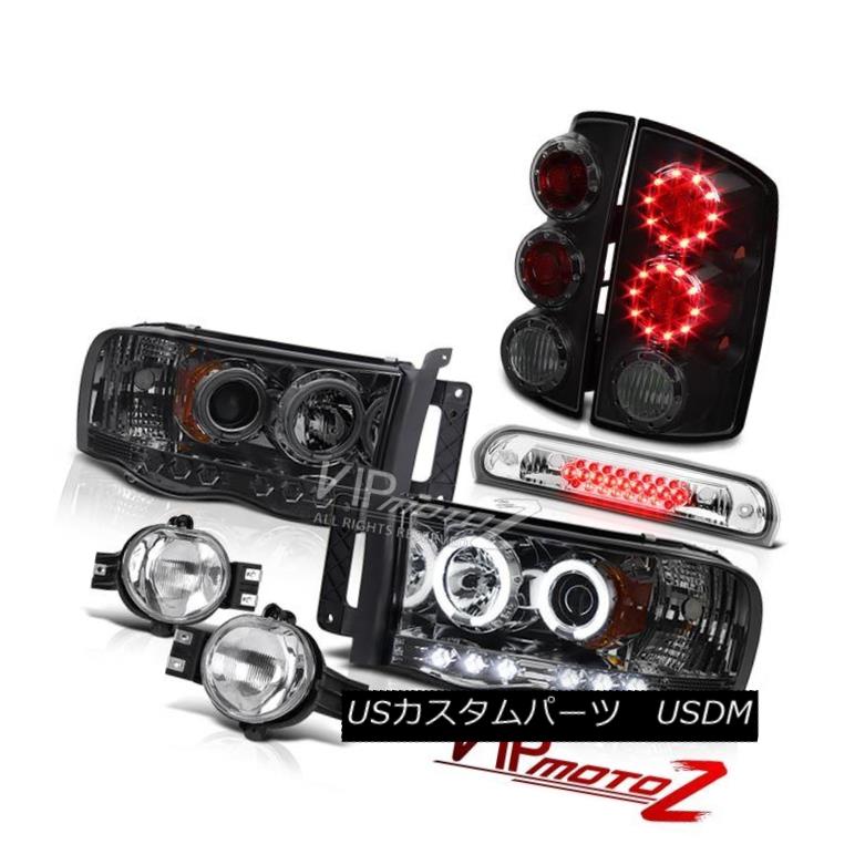 ヘッドライト 02-05 Ram 1500 Tinted CCFL DRL Halo Headlights Brake Tail Lights LED Fog Roof 02-05ラム1500染めCCFL DRLハローヘッドライトブレーキテールライトLEDフォグルーフ 【並行輸入品】