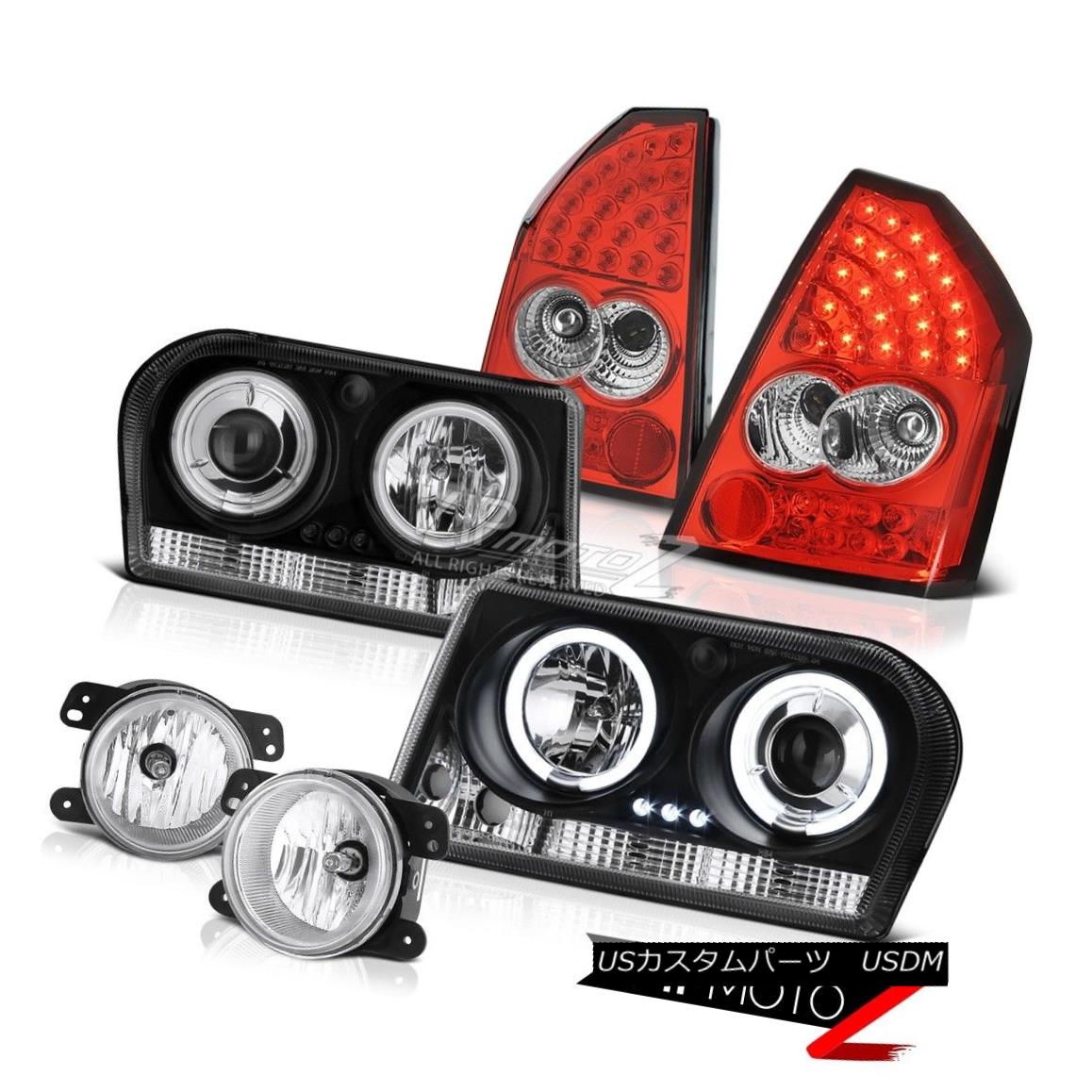ヘッドライト 2005 2006 2007 Chrysler 300 Touring Black Headlamps LED Taillamps Clear Fog 2005年2006年2007年クライスラー300ツーリング・ブラック・ヘッドランプLED・タイルランプクリア・フォグ 【並行輸入品】