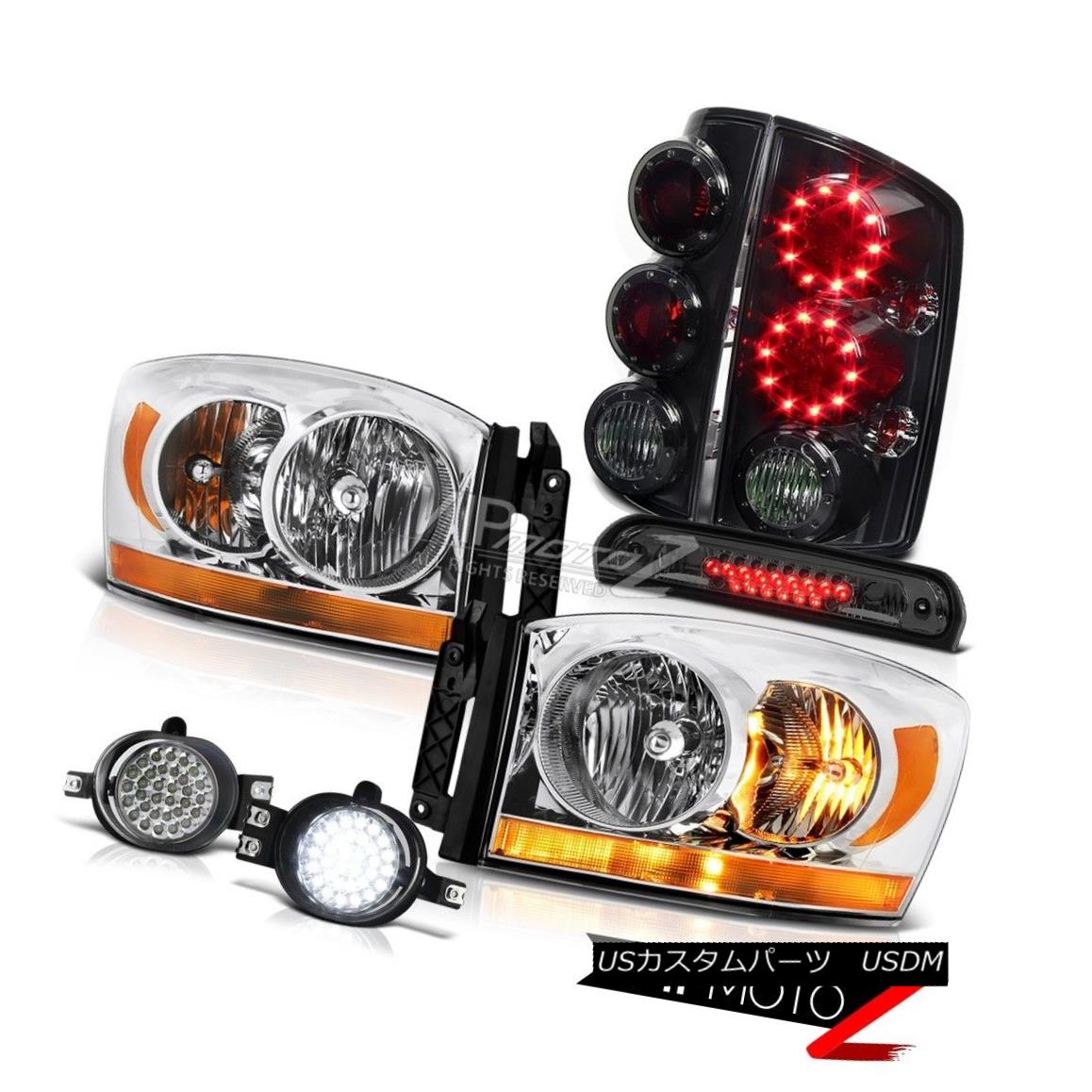 ヘッドライト 2006 Ram Turbodiesel Clear Chrome Headlamps Foglights 3RD Brake Lamp Tail Lamps 2006ラムターボディーゼルクリアクロームヘッドランプフォグライト3RDブレーキランプテールランプ 【並行輸入品】
