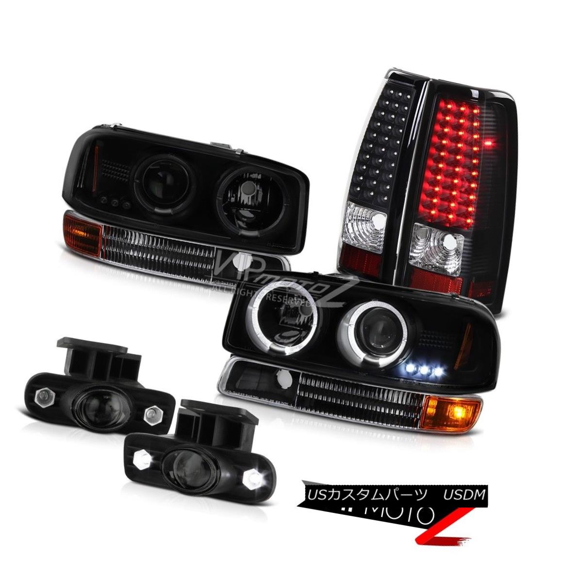 ヘッドライト 99-03 Sierra 2500HD LED Halo Headlight SMD Brake Tail Lights Projector Smoke Fog 99-03 Sierra 2500HD LEDハローヘッドライトSMDブレーキテールライトプロジェクター煙霧 【並行輸入品】