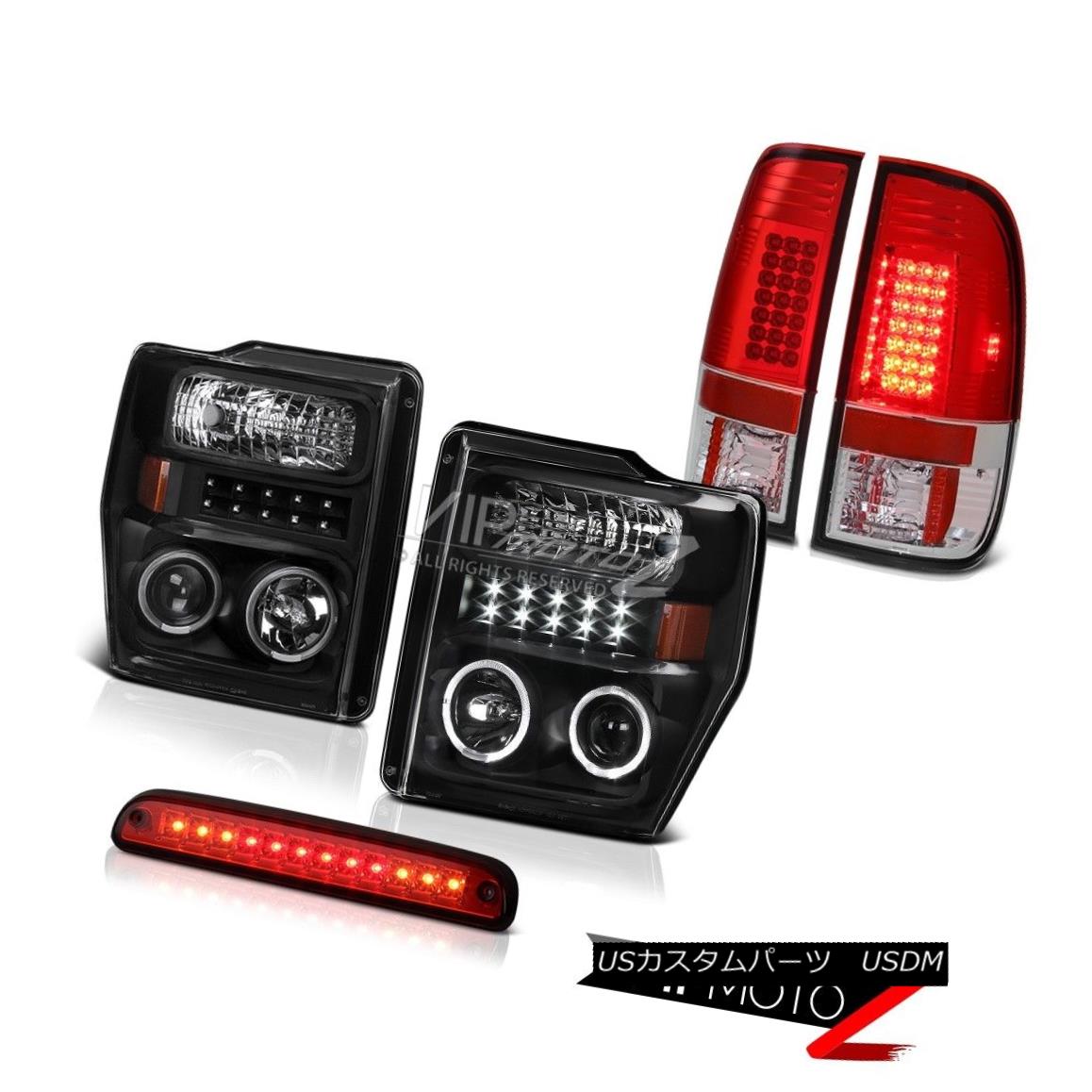 ヘッドライト Halo Projector Headlamps 3rd Brake Red LED Tail Lights 2008-2010 Ford F-250 6.8L Haloプロジェクターヘッドランプ第3ブレーキ赤色LEDテールライト2008-2010 Ford F-250 6.8L 【並行輸入品】