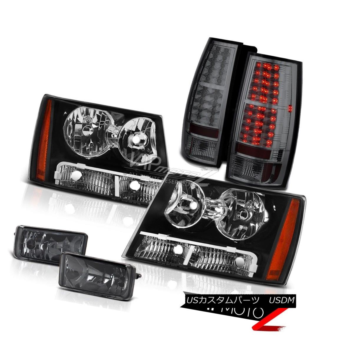 ヘッドライト Black Factory Style Headlight Smoke LED Tail Light Fog Lamp 07-14 Suburban Tahoe ブラック工場スタイルヘッドライト煙LEDテールライトフォグランプ07-14郊外のタホ 【並行輸入品】