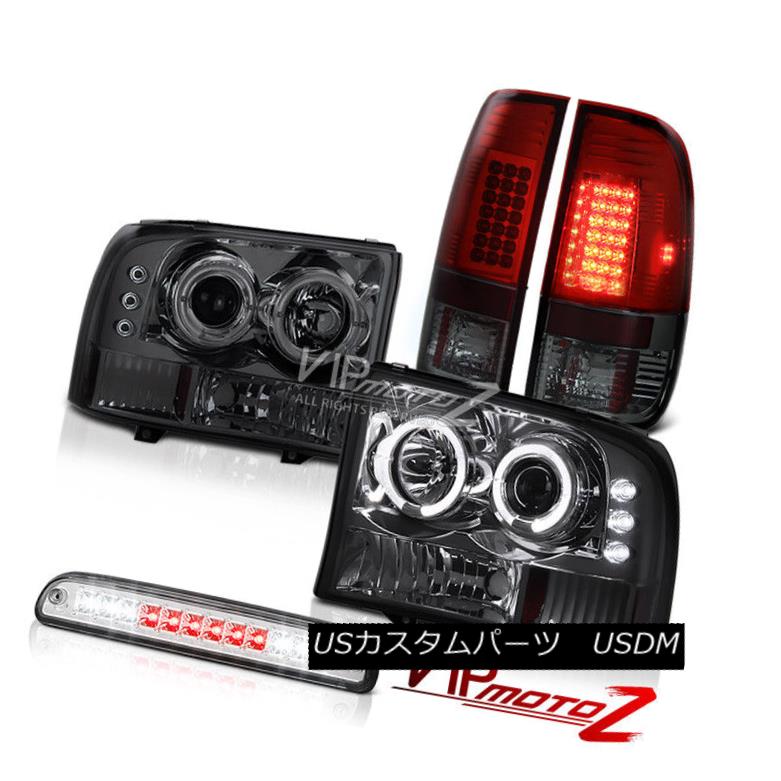 ヘッドライト 1999-2004 F350 Lariat Tinted Projector Headlight Chrome 3rd Brake LED SMD Lamps 1999-2004 F350 Lariat Tintedプロジェクターヘッドライトクローム第3ブレーキLED SMDランプ 【並行輸入品】