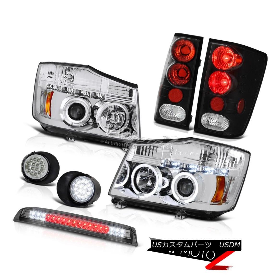 ヘッドライト For 2004-2015 Titan 4X4 Dual Halo Headlights Tail Lights Fog Smoke 3rd Brake LED 2004年から2015年の間、タイタン4X4デュアルヘイローヘッドライトテールライトフォグスモーク第3ブレーキLED 【並行輸入品】 69,333円