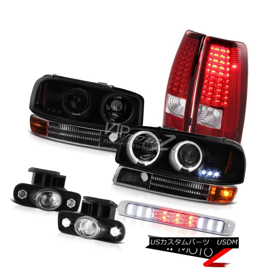 ヘッドライト Headlights Projector Halo LED Taillights Red Fog Third Brake 1999-2002 Sierra SL ヘッドライトプロジェクターHalo LEDテールライトRed Fog Third Brake 1999-2002 Sierra SL 【並行輸入品】