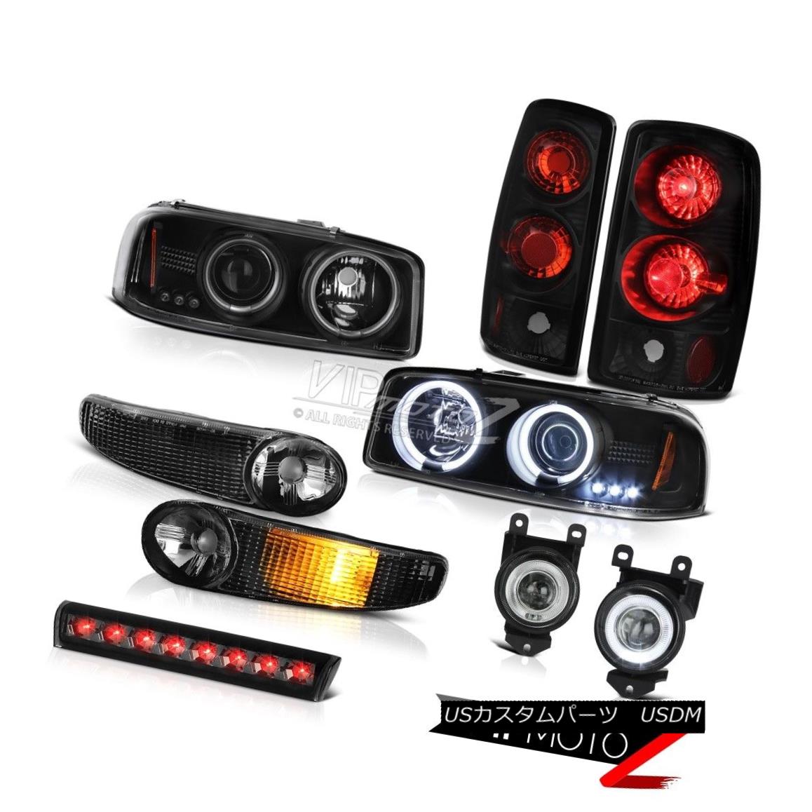 ヘッドライト Black Angel Eye Headlight Bumper Tail Lamp FogLight Brake LED 01-06 Yukon Denali ブラックエンジェルアイヘッドライトバンパーテールランプフォグライトブレーキLED 01-06ユーコンデナリ 【並行輸入品】