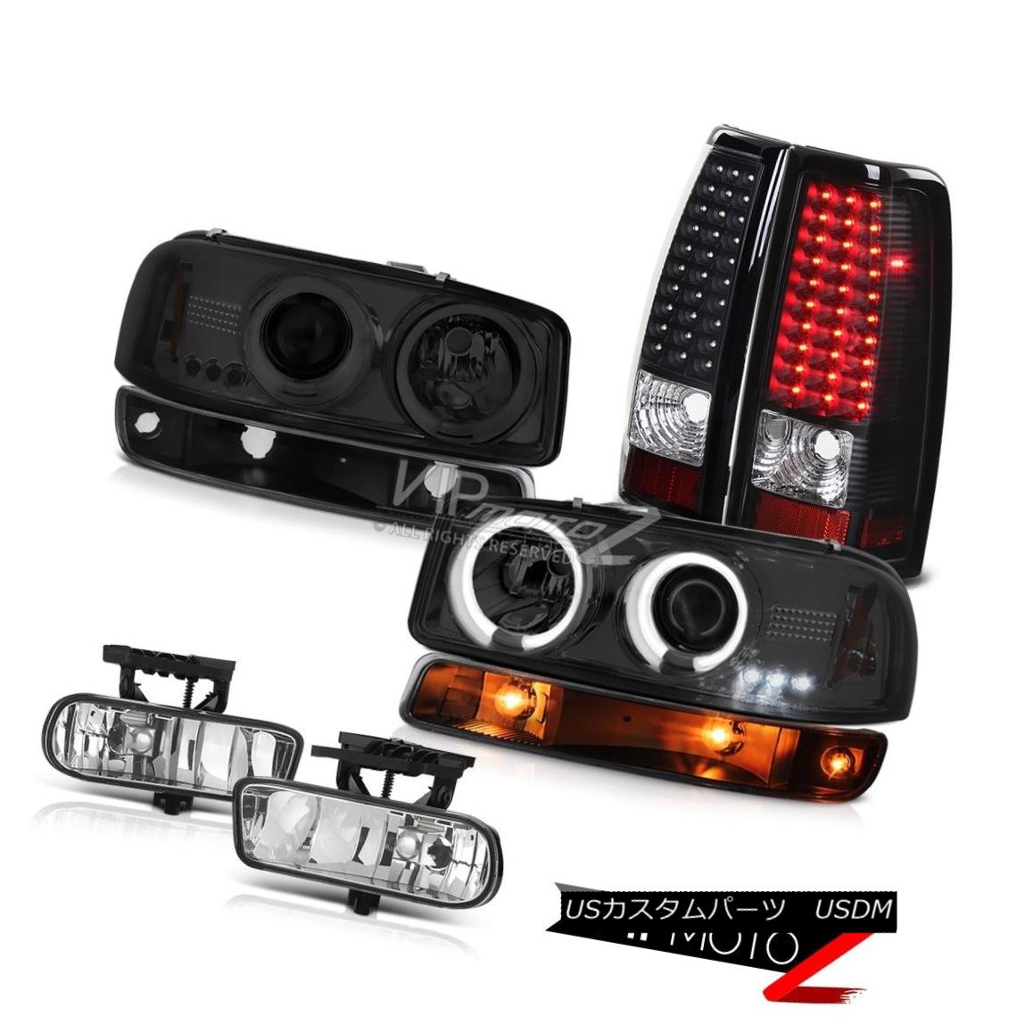 ヘッドライト 99-02 Sierra SLE Foglamps led tail lights signal lamp dark smoke ccfl headlamps 99-02シエラSLEフォグランプは、テールライト信号ランプダーク煙ccflヘッドライトを導いた 【並行輸入品】