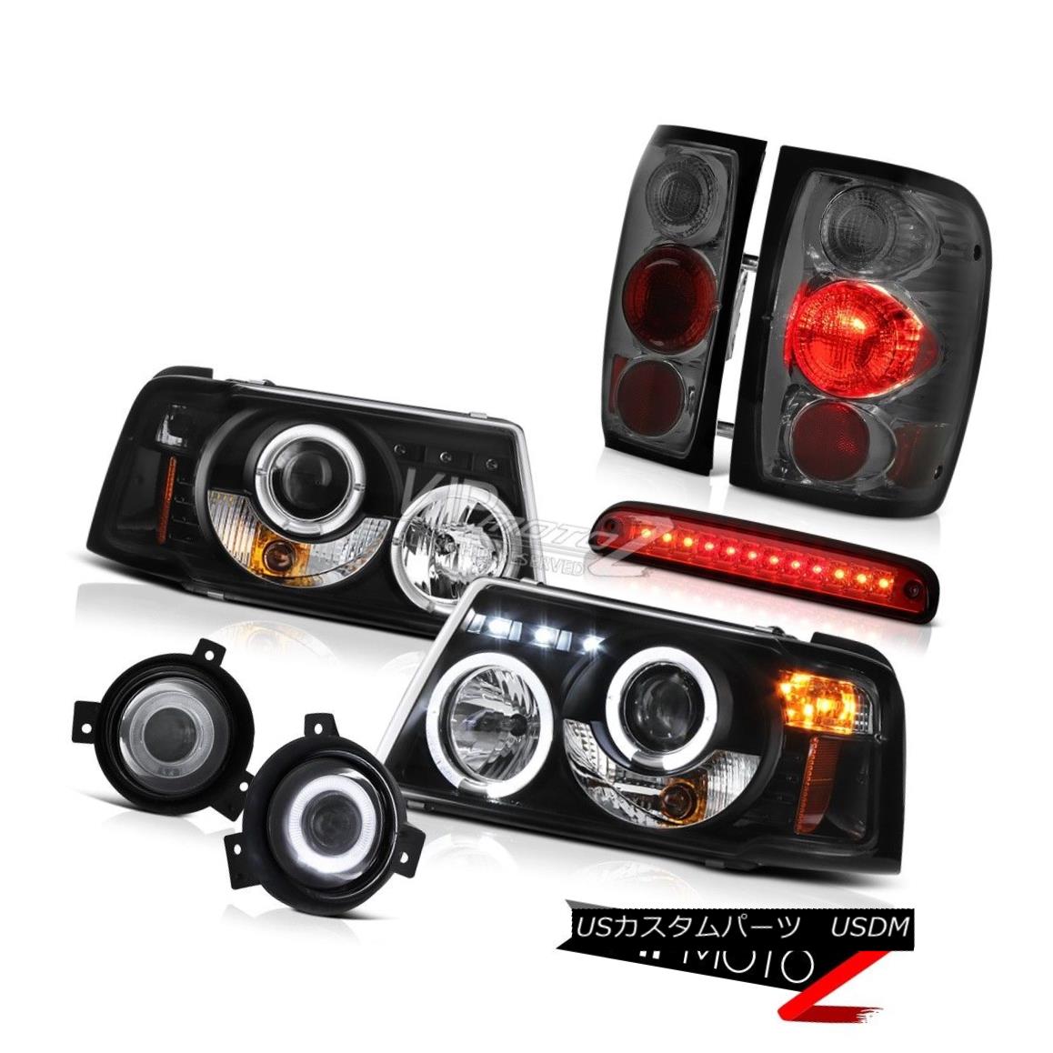 ヘッドライト 01-03 Ford Ranger XLT Halo Headlights Rear Tail Lights Fog Red Third Brake LED 01-03フォードレンジャーXLTハローヘッドライトリアテールライトフォグレッド第3ブレーキLED 【並行輸入品】