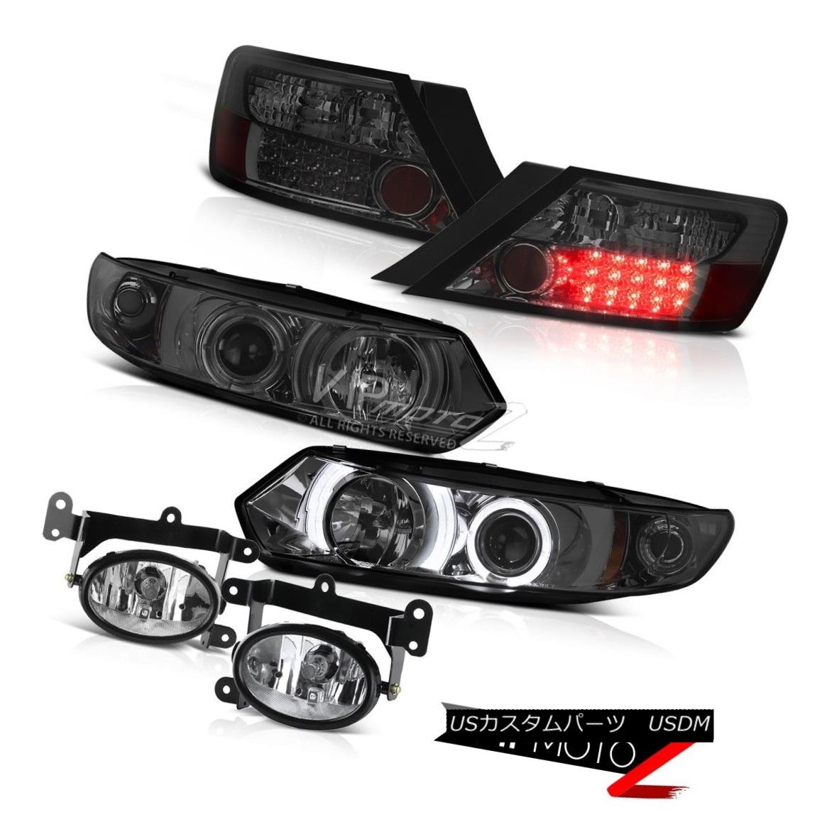 ヘッドライト 06-08 Honda Civic Coupe Smoked Halo Headlights LED Tail Lights Smoke Driving Fog 06-08ホンダシビッククーペスモークヘイローヘッドライトLEDテールライトスモークドライビングフォグ 【並行輸入品】