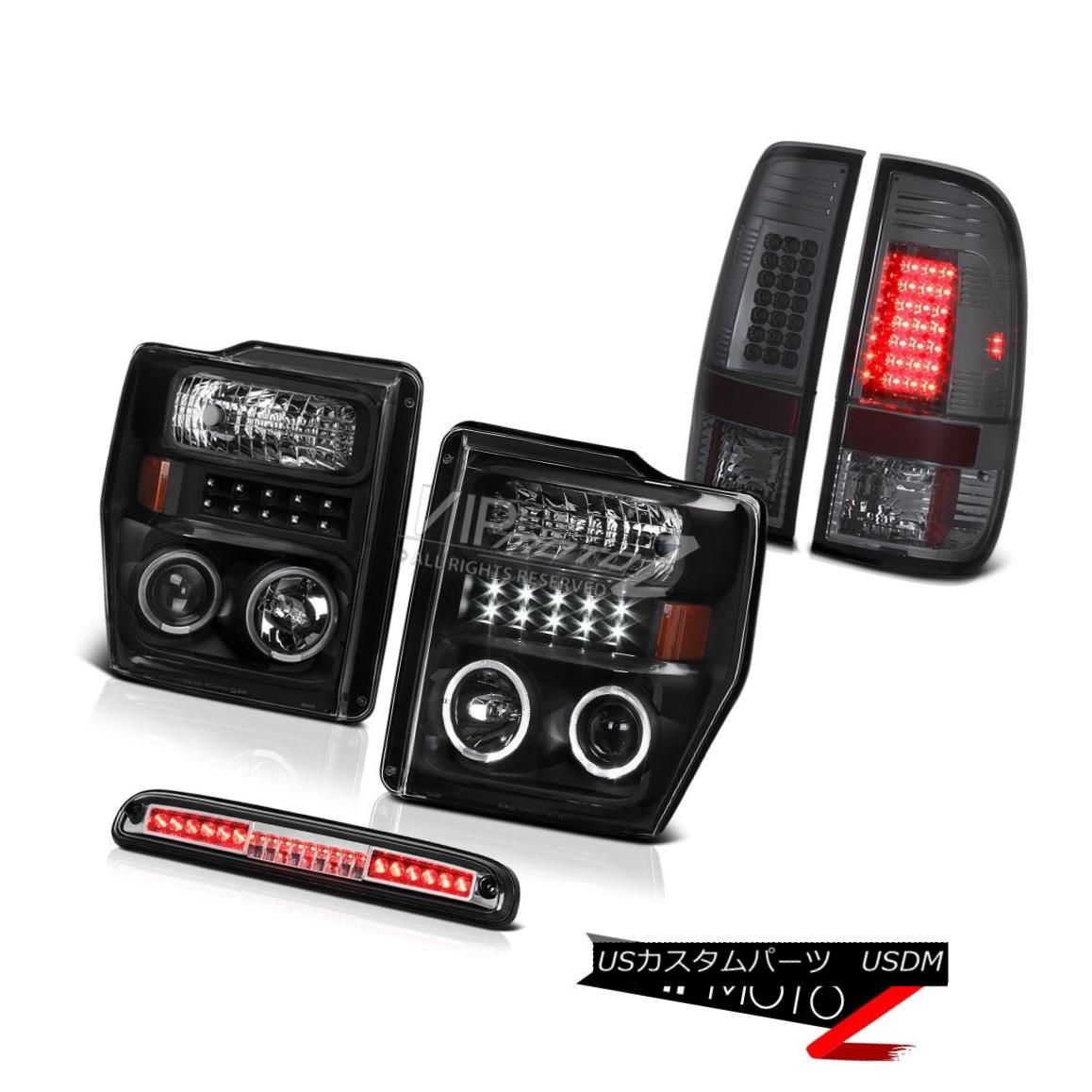 ヘッドライト 2x Halo Headlights Roof Stop LED Clear Smoke Tail Lights 08 09 10 Ford F250 5.4L 2x HaloヘッドライトルーフストップLEDクリアスモークテールライト08 09 10 Ford F250 5.4L 【並行輸入品】