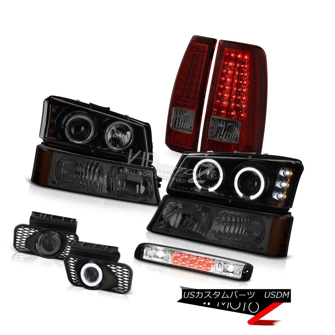 ヘッドライト 03-06 Silverado 3RD Brake Lamp Smoked Fog Lamps Red Tail Bumper Light Headlamps 03-06 Silverado 3RDブレーキランプスモークフォグランプレッドテールバンパーライトヘッドランプ 【並行輸入品】