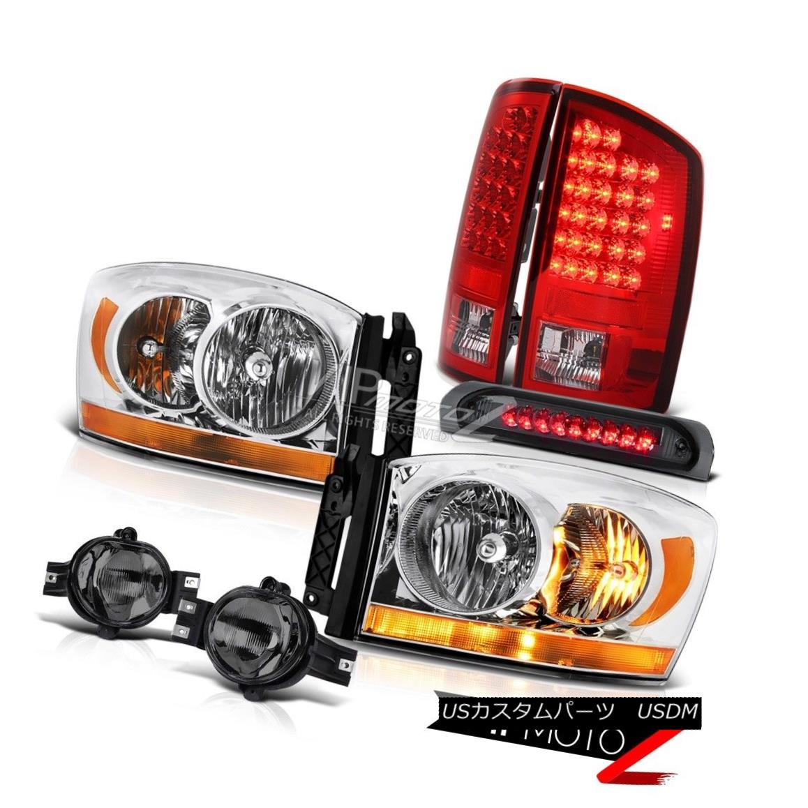 ヘッドライト 2006 Ram Turbodiesel Chrome Headlights Fog Lamps Roof Brake Lamp Taillights LED 2006 Ram Turbodieselクロームヘッドライトフォグランプ屋根ブレーキランプテールライトLED 【並行輸入品】