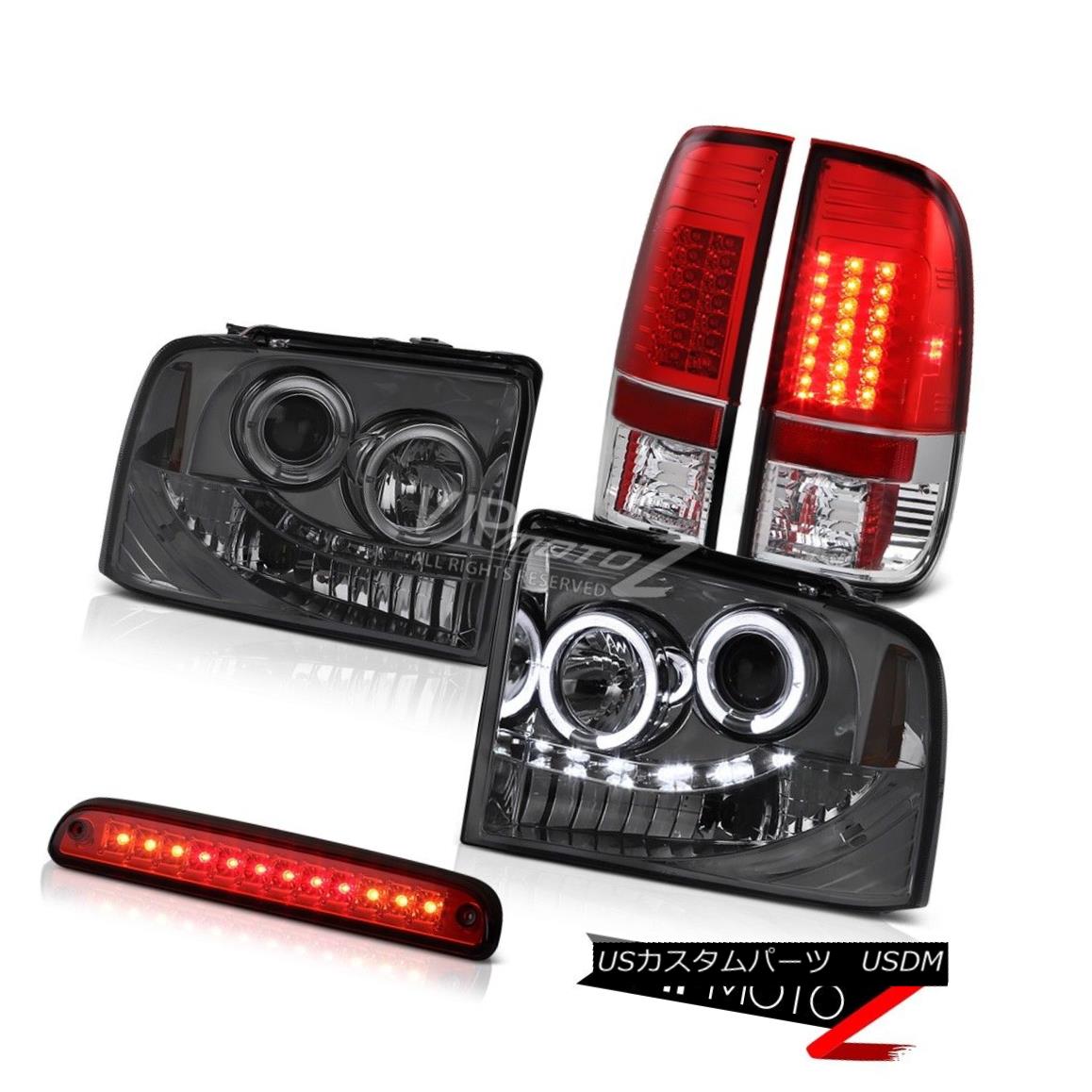 ヘッドライト Halo Rim Headlights Smoke LED Tail Light Roof Brake Red 2005-2007 Ford F350 7.3L Halo Rim Headlights Smoke LEDテールライトルーフブレーキRed 2005-2007 Ford F350 7.3L 【並行輸入品】