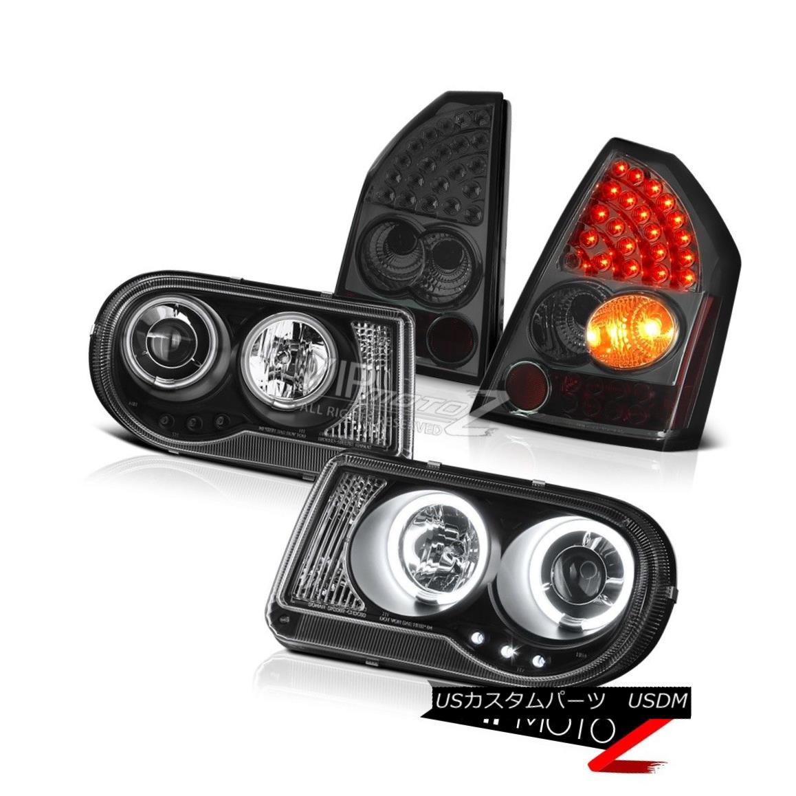 ヘッドライト 05 06 07 Chrysler 300C Black CCFL Halo Headlights Smoke Brake Rear Lamp Lights 05 06 07クライスラー300CブラックCCFLハローヘッドライトスモークブレーキリアライト 【並行輸入品】