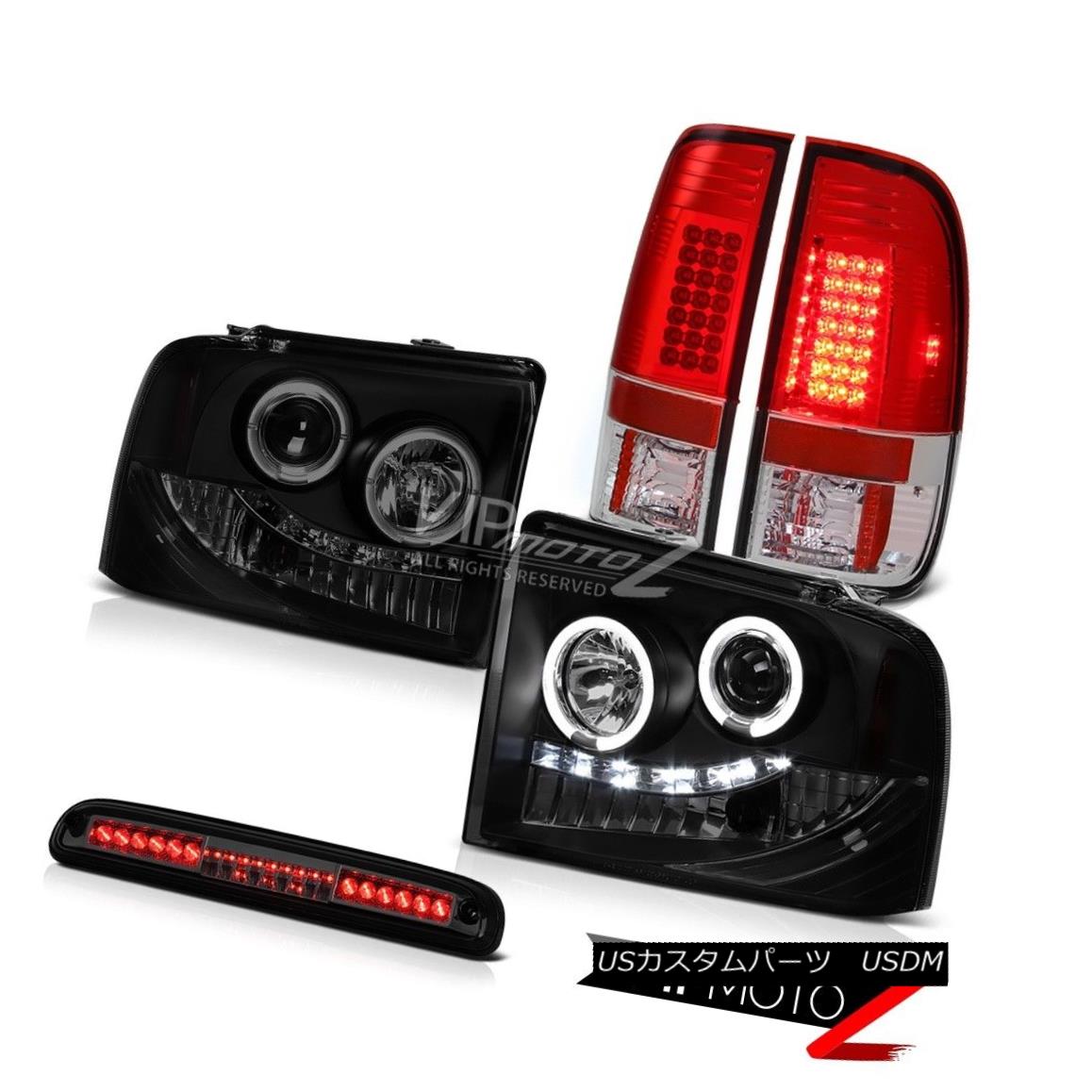 ヘッドライト 2005-2007 Ford F250 SMD DRL Headlamps Rosso Red LED Tail Light Third Brake Cargo 2005-2007フォードF250 SMD DRLヘッドランプロッソレッドLEDテールライト第3ブレーキ貨物 【並行輸入品】