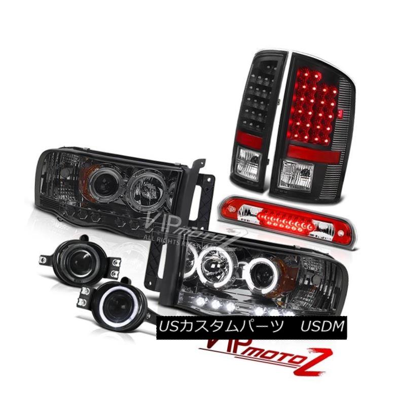 ヘッドライト 02 03 04 05 Ram 2500 Halo Headlights Black Brake Light Bumper Fog Red Third LED 02 03 04 05 Ram 2500ハローヘッドライトブラックブレーキライトバンパーフォグレッド第3 LED 【並行輸入品】