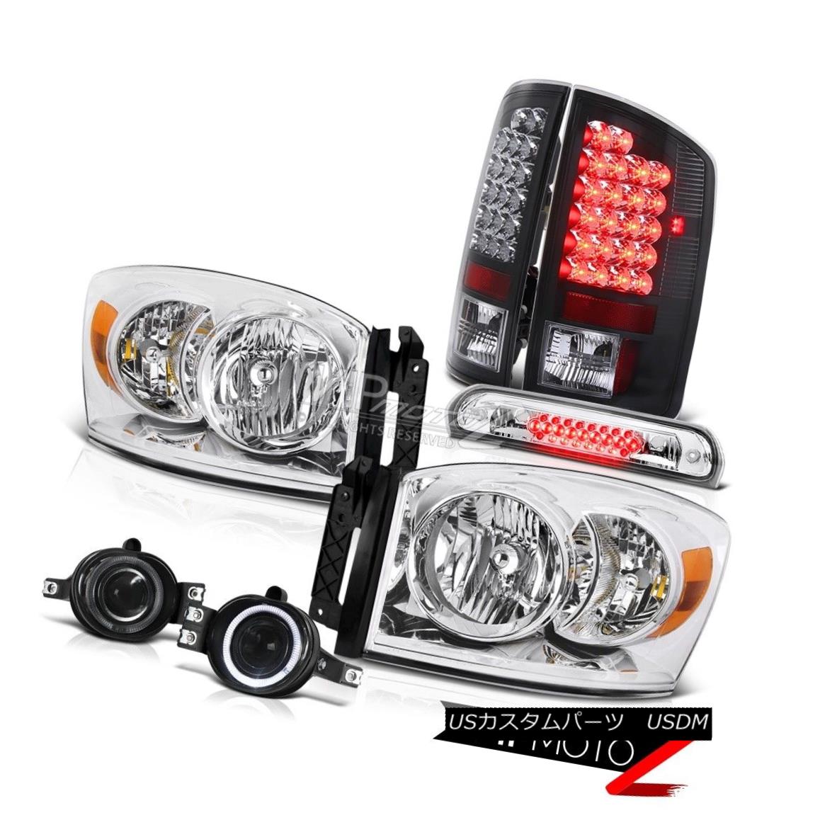 ヘッドライト Chrome Headlight Brake LED Tail Lights Projector Bumper Fog 3rd 2006 Dodge Ram クロームヘッドライトブレーキLEDテールライトプロジェクターバンパーフォグ3rd 2006 Dodge Ram 【並行輸入品】