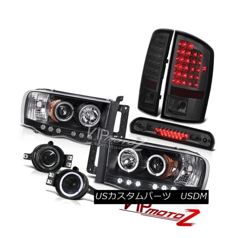 ヘッドライト 02 03 04 05 Ram V6 Halo Projector Headlights Smoke LED Tail Lights Fog 3rd Brake 02 03 04 05 Ram V6 HaloプロジェクターヘッドライトスモークLEDテールライトフォグ3rdブレーキ 【並行輸入品】