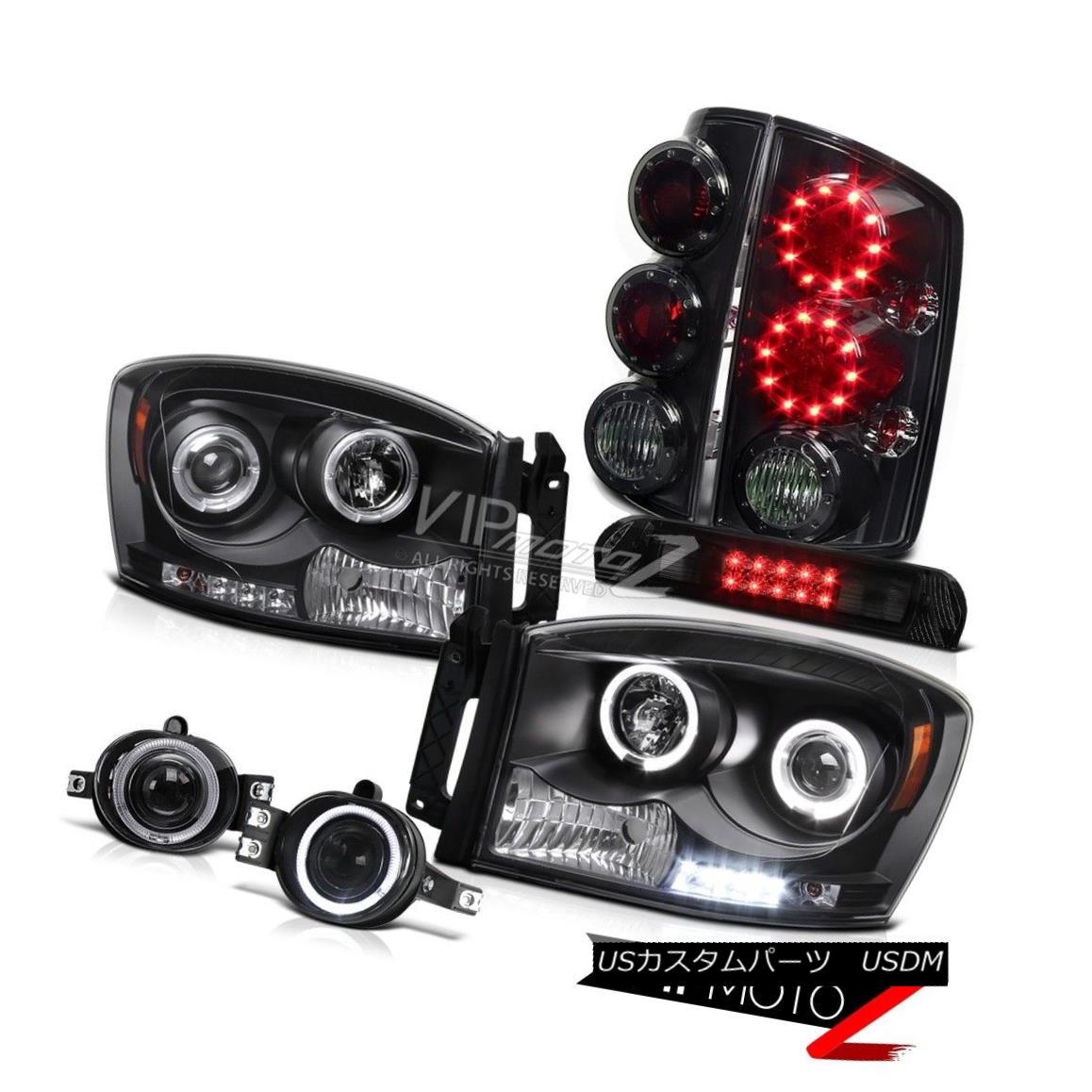 ヘッドライト Twin Halo LED Headlamps Smoke Tail Lights Fog Roof Brake Cargo 2006 Dodge Ram V8 ツインハローLEDヘッドランプ煙テールライト霧屋根ブレーキカーゴ2006 Dodge Ram V8 【並行輸入品】