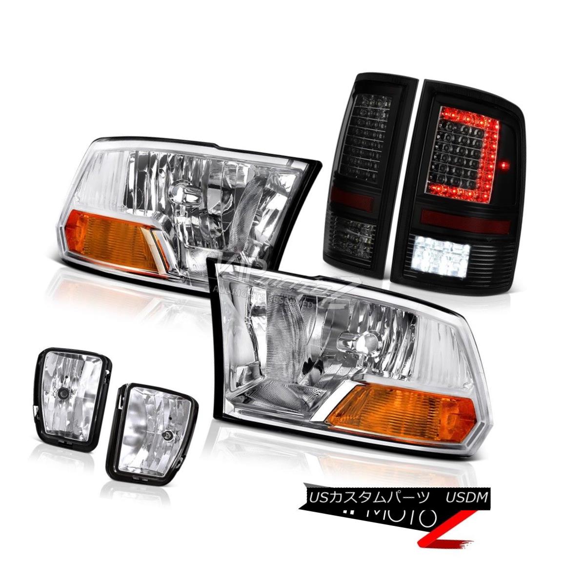 ヘッドライト 13-17 RAM 1500 Dark Tinted Tail Lamp Driving Light Factory Style Headlamp PAIR 13-17 RAM 1500ダークテールテールランプランプ工場風ヘッドランプペア 【並行輸入品】