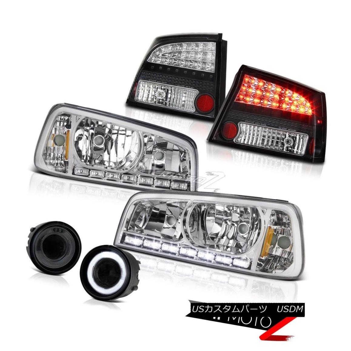 車用品 バイク用品 パーツ 車用品 ライト ランプ パーツ ヘッドライト ライト ランプ Daytona 品質一番 ライト ランプ ヘッドライト ヘッドライト 09 10 Charger Daytona Rt Twin Halo Led Headlamp Blk Taillights Projector Foglamp 09 10充電器