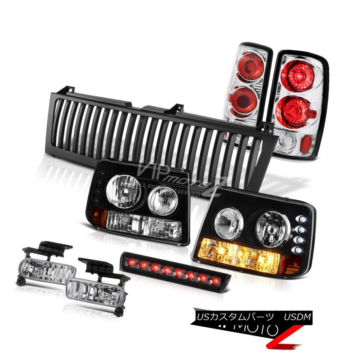 ヘッドライト Black Headlights Chrome Rear Brake Tail Lights Fog Smoke LED 00-06 Suburban 5.3L ブラックヘッドライトクロームリアブレーキテールライトフォグスモークLED 00-06郊外5.3L 【並行輸入品】