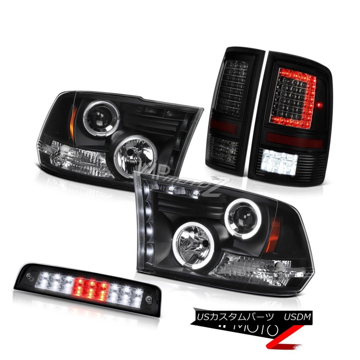 ヘッドライト 09-17 Dodge RAM 1500 Black Brake Lights Dark Tinted Tail Lamp Head Assembly SET 09-17ダッジRAM 1500ブラックブレーキライトダークテールテールランプヘッドアセンブリSET 【並行輸入品】