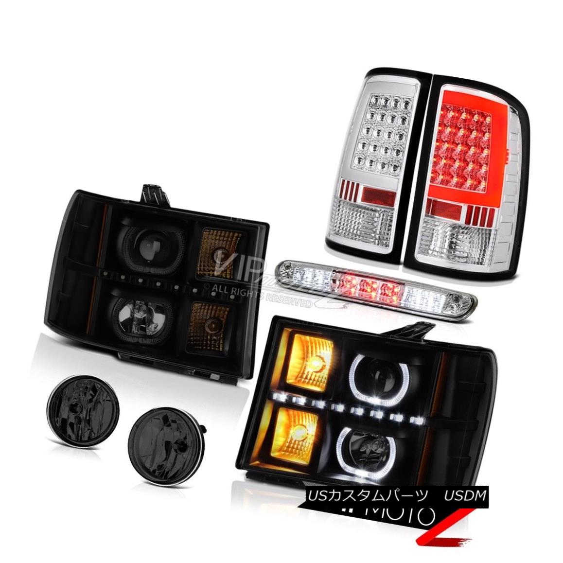 ヘッドライト 2008-2014 Sierra 3500 XFE Rear Brake Lights Headlamps Fog 3RD Light Dual Halo 2008-2014シエラ3500 XFEリアブレーキライトヘッドランプフォグ3RDライトデュアルヘイロー 【並行輸入品】