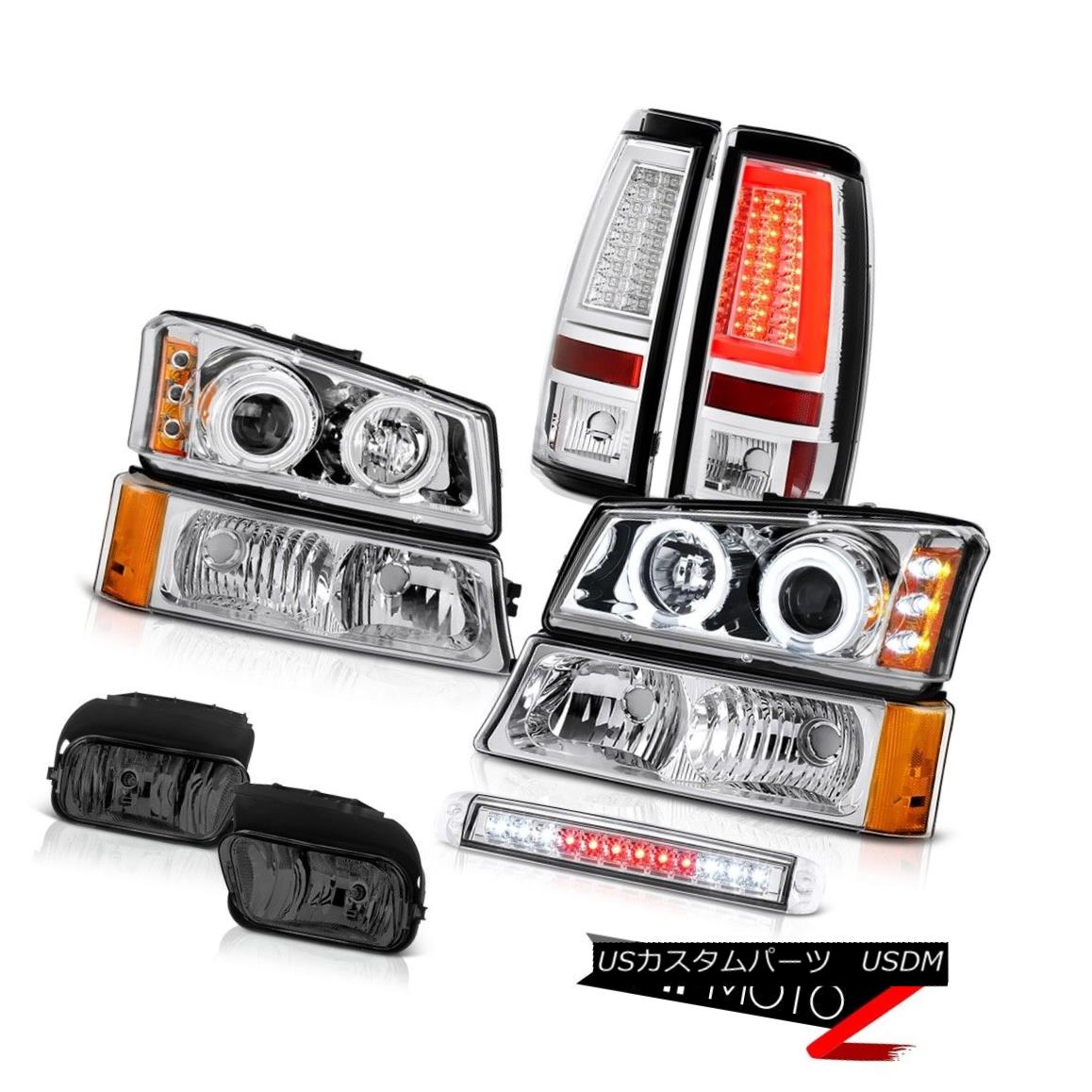 ヘッドライト 03-06 Silverado Taillamps Roof Brake Light Fog Lamps Signal Headlights CCFL Rim 03-06 Silverado TaillampsルーフブレーキライトフォグランプシグナルヘッドライトCCFLリム 【並行輸入品】