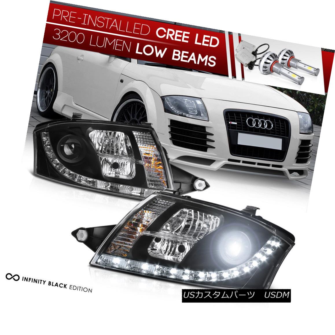 ヘッドライト [LED LOW BEAM] 1999-2006 Audi TT Coupe Quattro Black LED DRL Projector Headlight [LED LOW BEAM] 1999-2006アウディTTクーペクアトロブラックLED DRLプロジェクターヘッドライト 【並行輸入品】