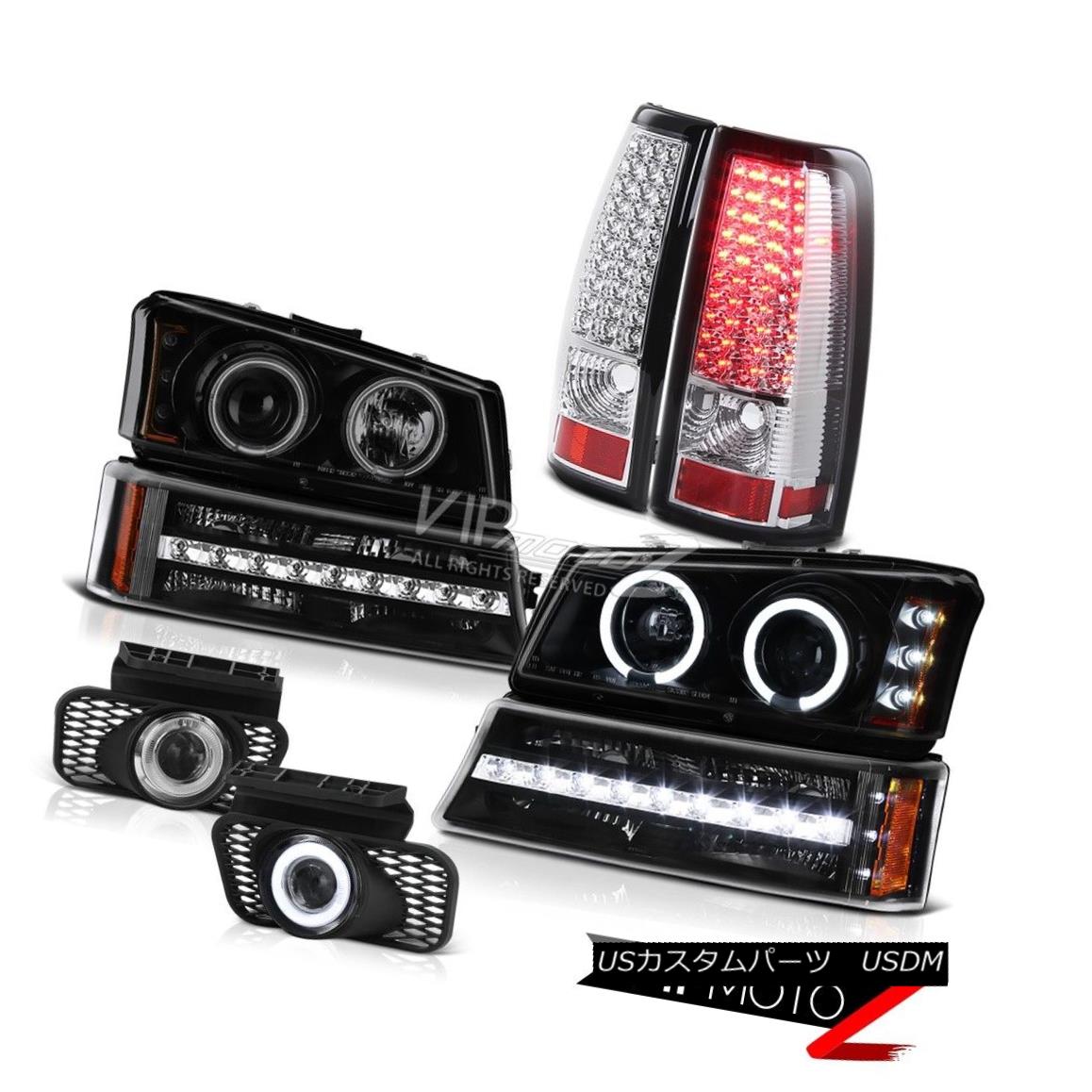 ヘッドライト 03-06 Chevy Silverado 2500HD Fog lights taillamps black signal light headlights 03-06 Chevy Silverado 2500HDフォグライトテールランプブラックシグナルライトヘッドライト 【並行輸入品】