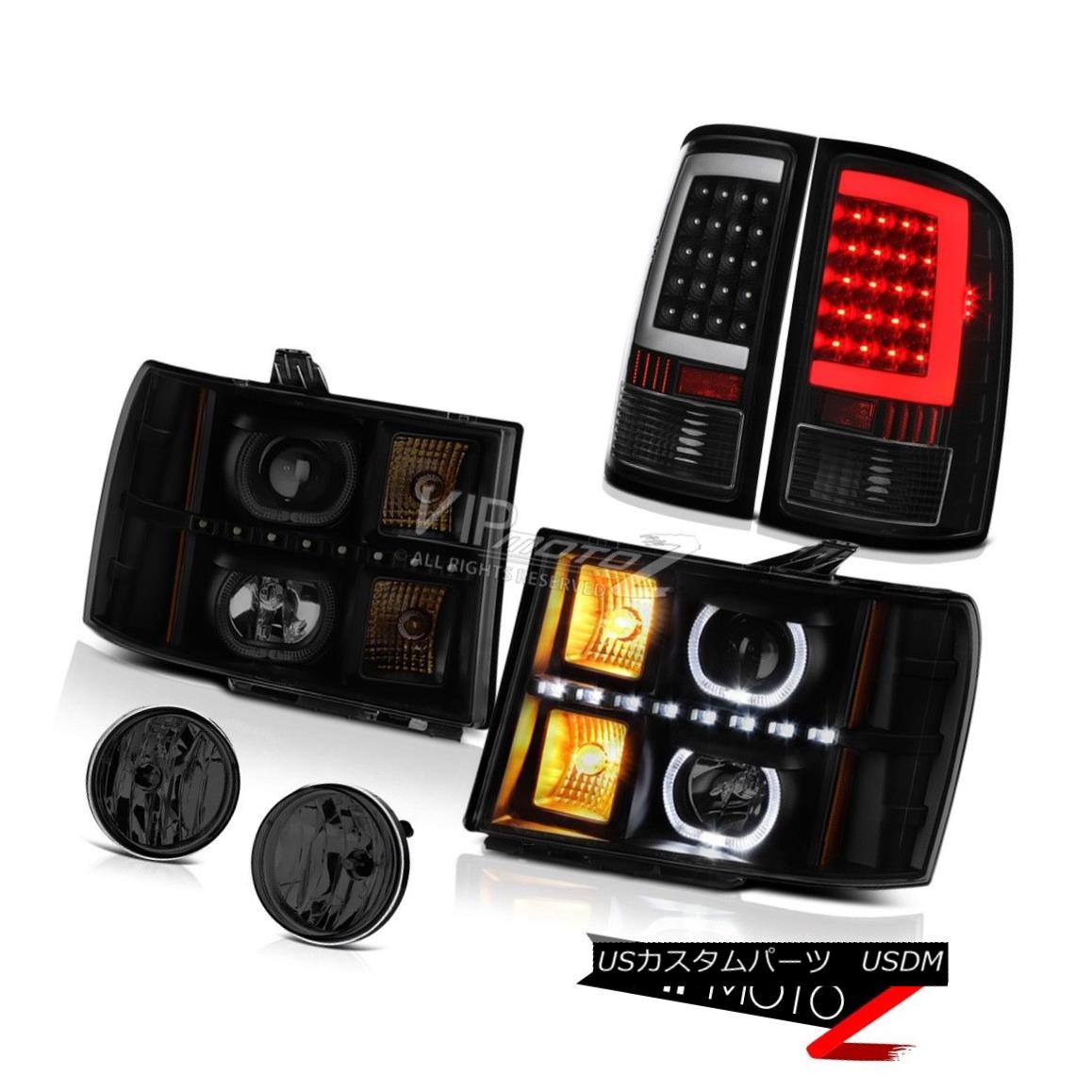 ヘッドライト 08-14 Gmc Sierra 3500 XFE Black Tail Brake Lights Headlamps Fog Lamps Tron Style 08-14 Gmc Sierra 3500 XFEブラックテールブレーキライトヘッドランプフォグランプトロンスタイル 【並行輸入品】