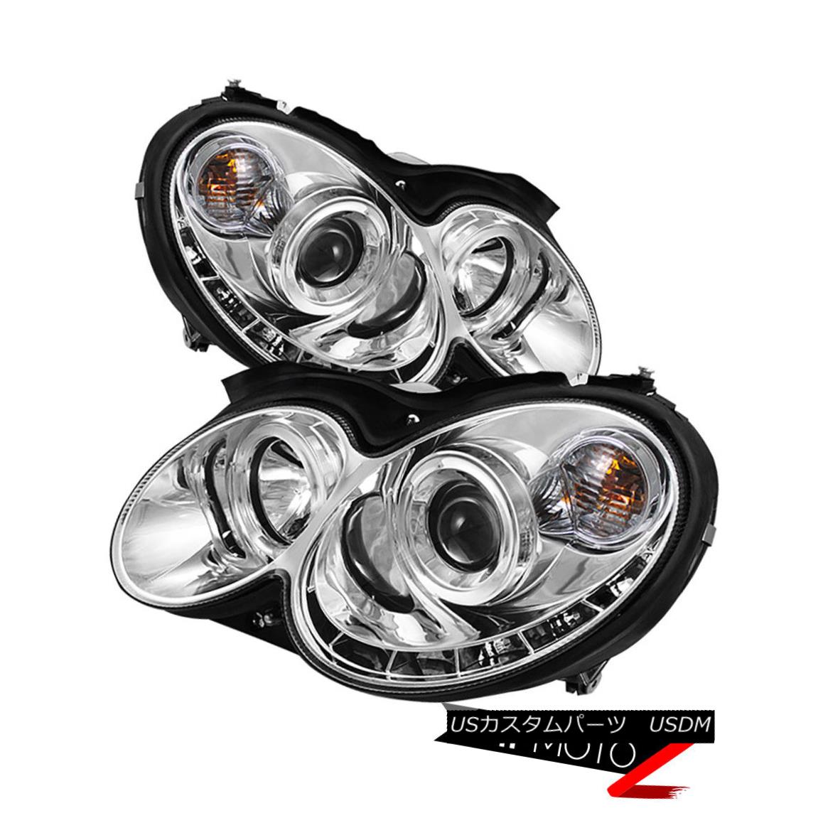 ヘッドライト 2003-09 M-Benz CLK320/CLK350/CLK500 Euro Halo Projector Chrome Headlight+LED DRL 2003-09 M-Benz CLK320 / CLK350 / CLK500 Euro Haloプロジェクタークロームヘッドライト+ LED DRL 【並行輸入品】