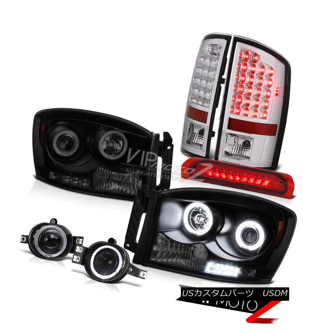 ヘッドライト CCFL Smoke Headlamp LED Tail Lights DRL Fog Brake Cargo Ram Magnum 5.9L WS 07 08 CCFLスモークヘッドランプLEDテールライトDRLフォグブレーキカーゴラムマグナム5.9L WS 07 08 【並行輸入品】