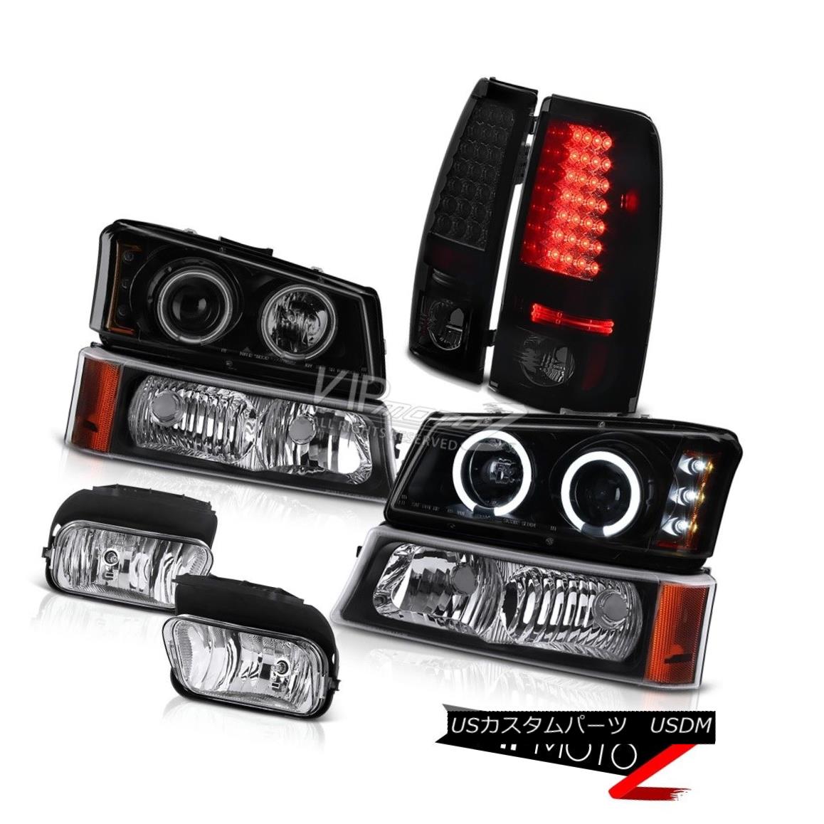 ヘッドライト Projector Halo Rim Black Signal LED Taillight Foglight 03-06 Silverado DuraMax プロジェクターHalo RimブラックシグナルLEDテールライトFoglight 03-06 Silverado DuraMax 【並行輸入品】
